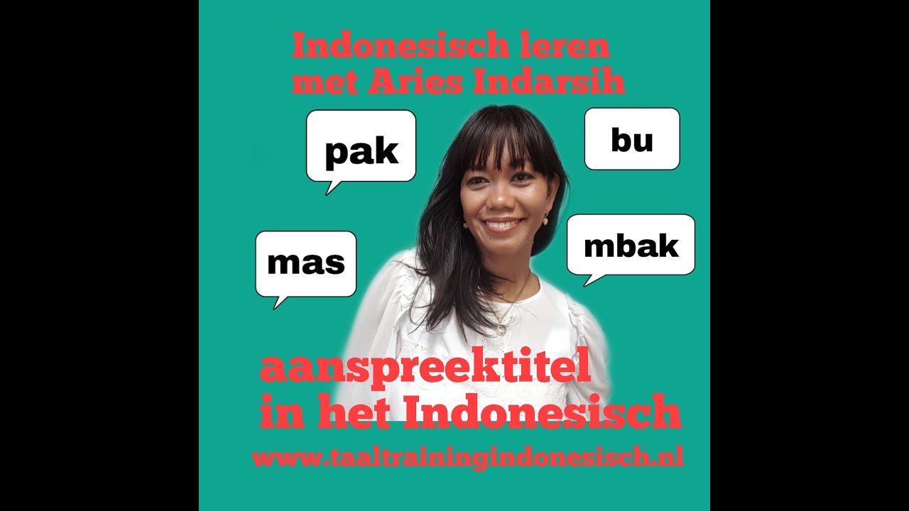 Indonesisch leren; aanspreektitel