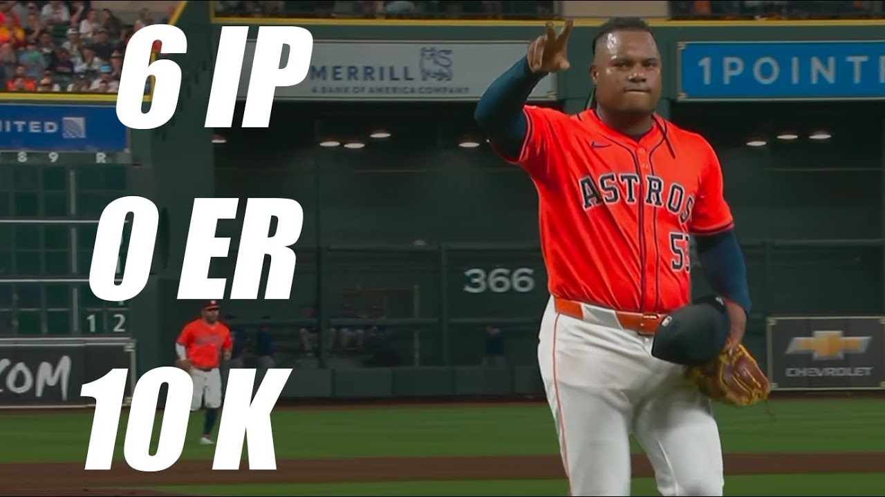 Framber Valdez Strikes Out 10 over 6 Strong Innings vs Rangers