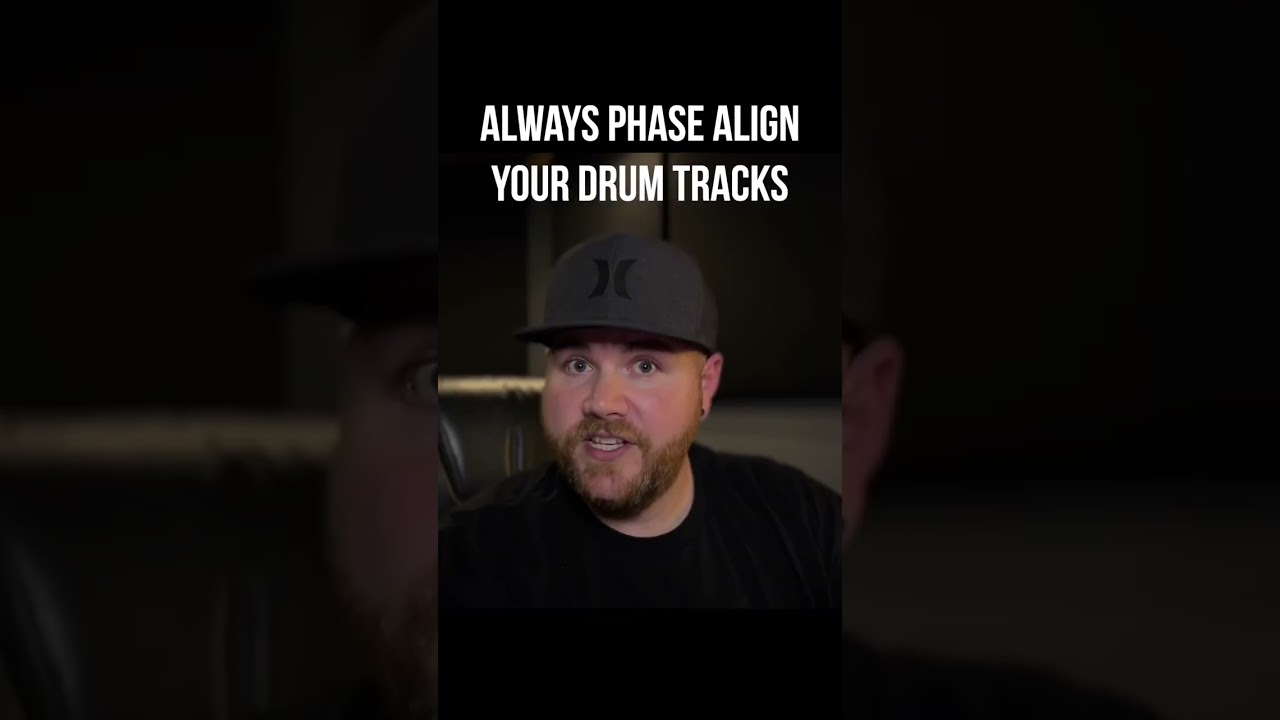 Recording drums? Always phase align your drum tracks #shorts #drums #studiotips