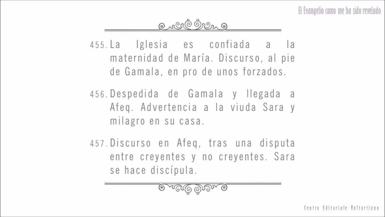 El Evangelio como me ha sido revelado: 455-457