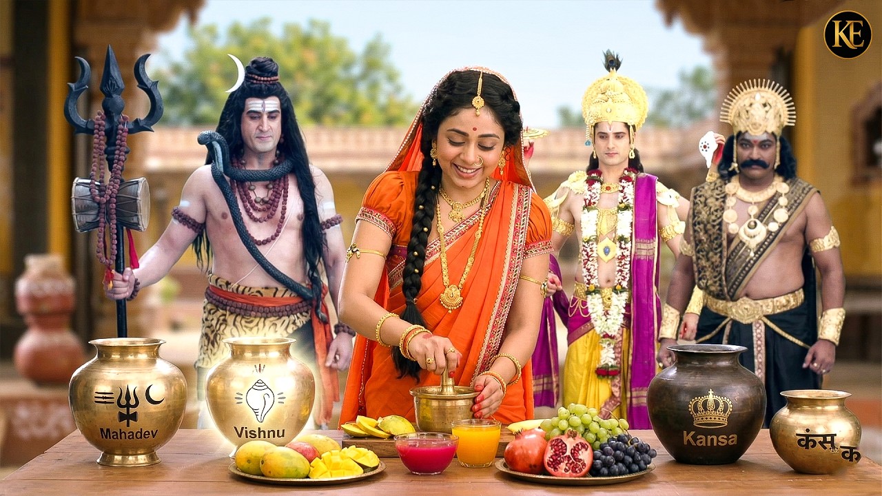 यशोदा मैया ने नारायण भगवान और महादेव के लिए जूस बनाया || यशोमती मईया के नंदलाला || Krishan leela
