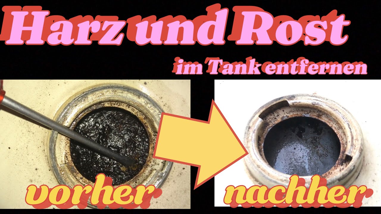 Simson Tank Harz und Rost einfach entfernen DIY