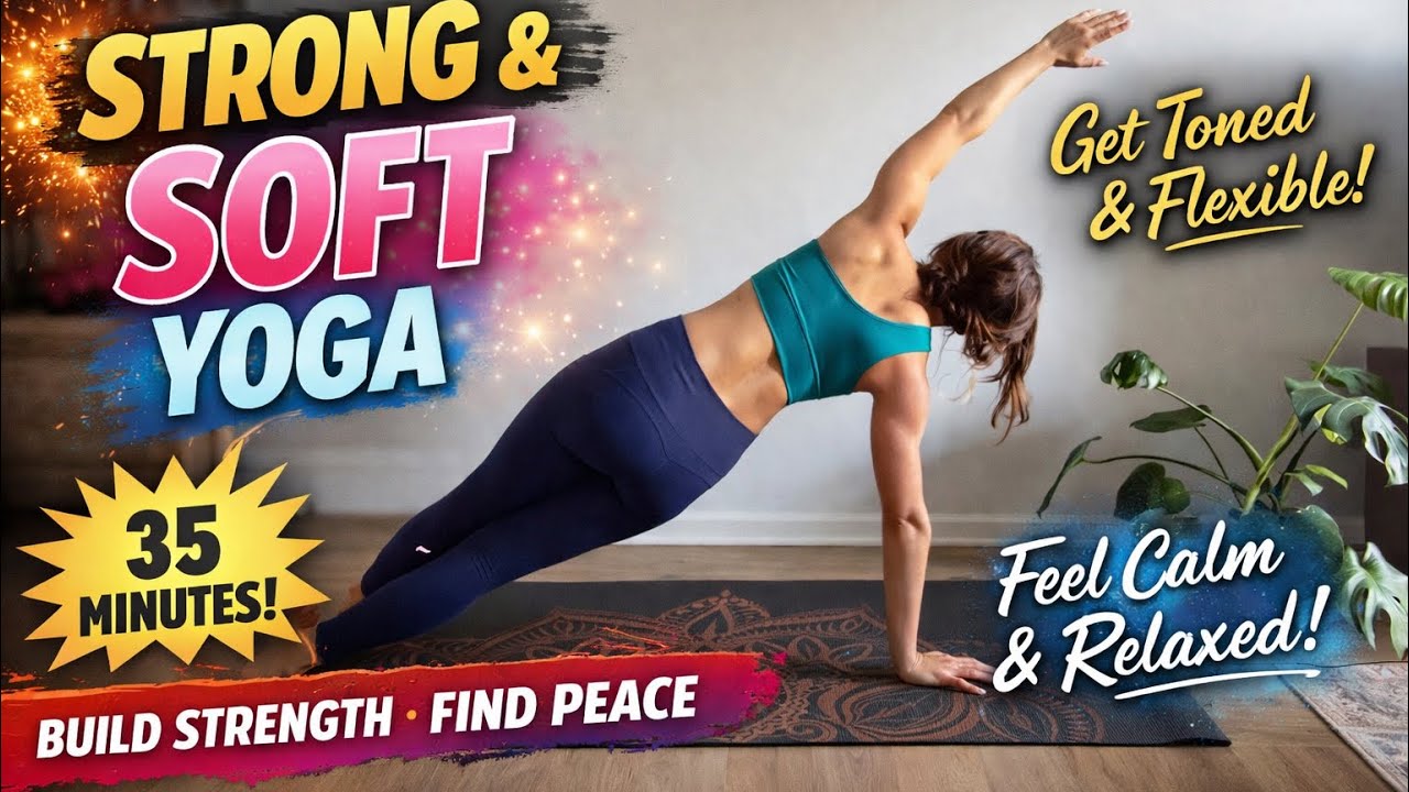 35 MIN Strong & Soft Yoga Flow | Build Strength + Feel Calm