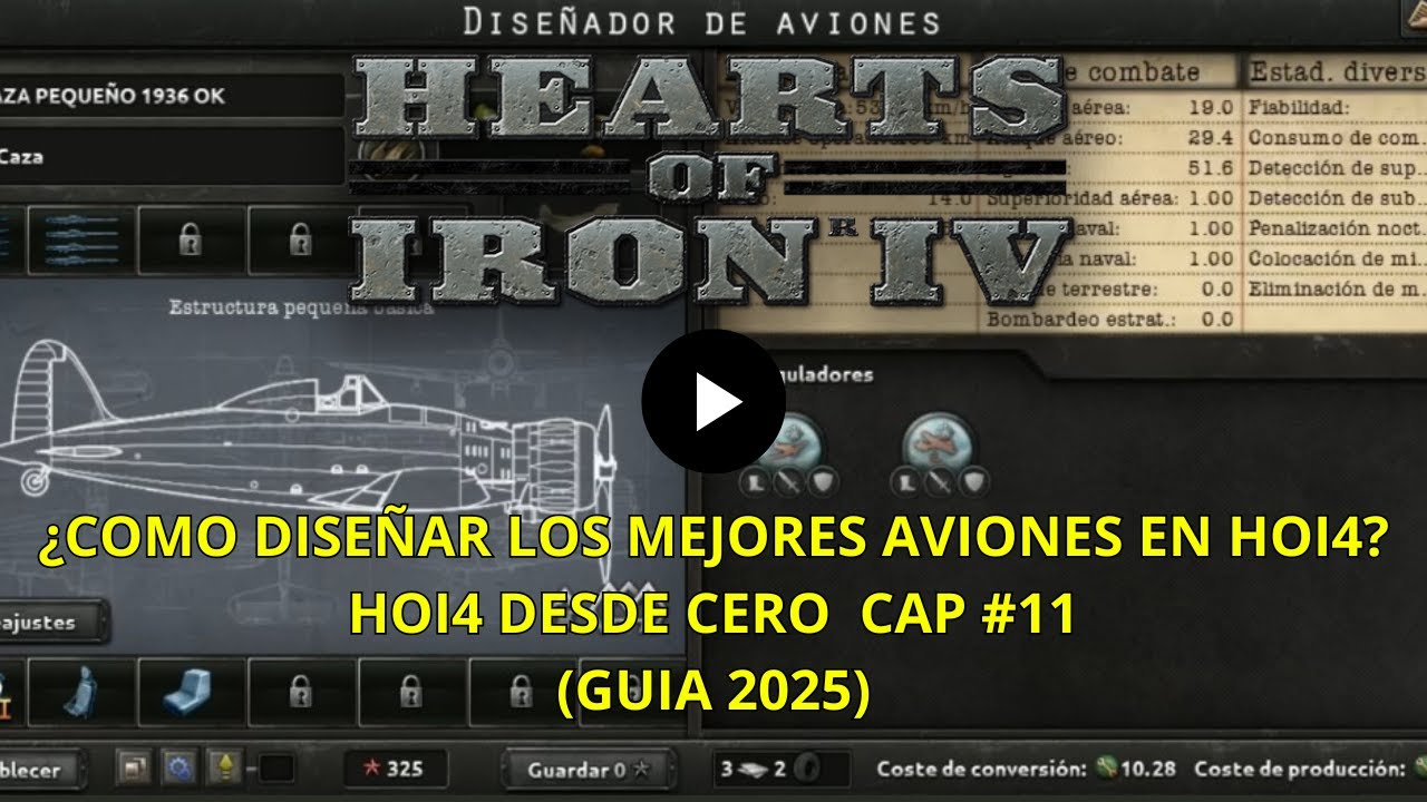 HOI4 Desde Cero CAP #11 ¡Domina el Diseño de Aviones!(Guía 2025)#heartsofiron4  #hoi4 #hoi4tutorial