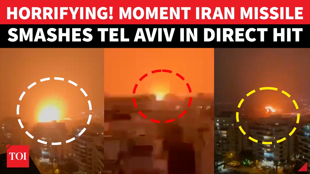 NA KAMERZE: Iran uderza rakietą w Tel Awiw, przerażająca eksplozja i zniszczenia | Wybuchowe wide...