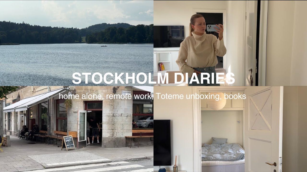 Stockholm diaries - 3 months after I moved, home alone, work, Toteme unboxing, summer books, Sellpy