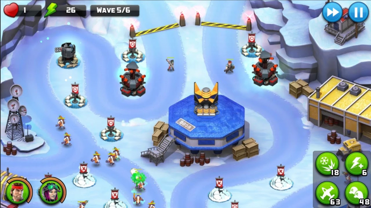 Alien Creeps TD - Level 24 Baltic Labs - Veteran Mode (Without Tesla and Support)