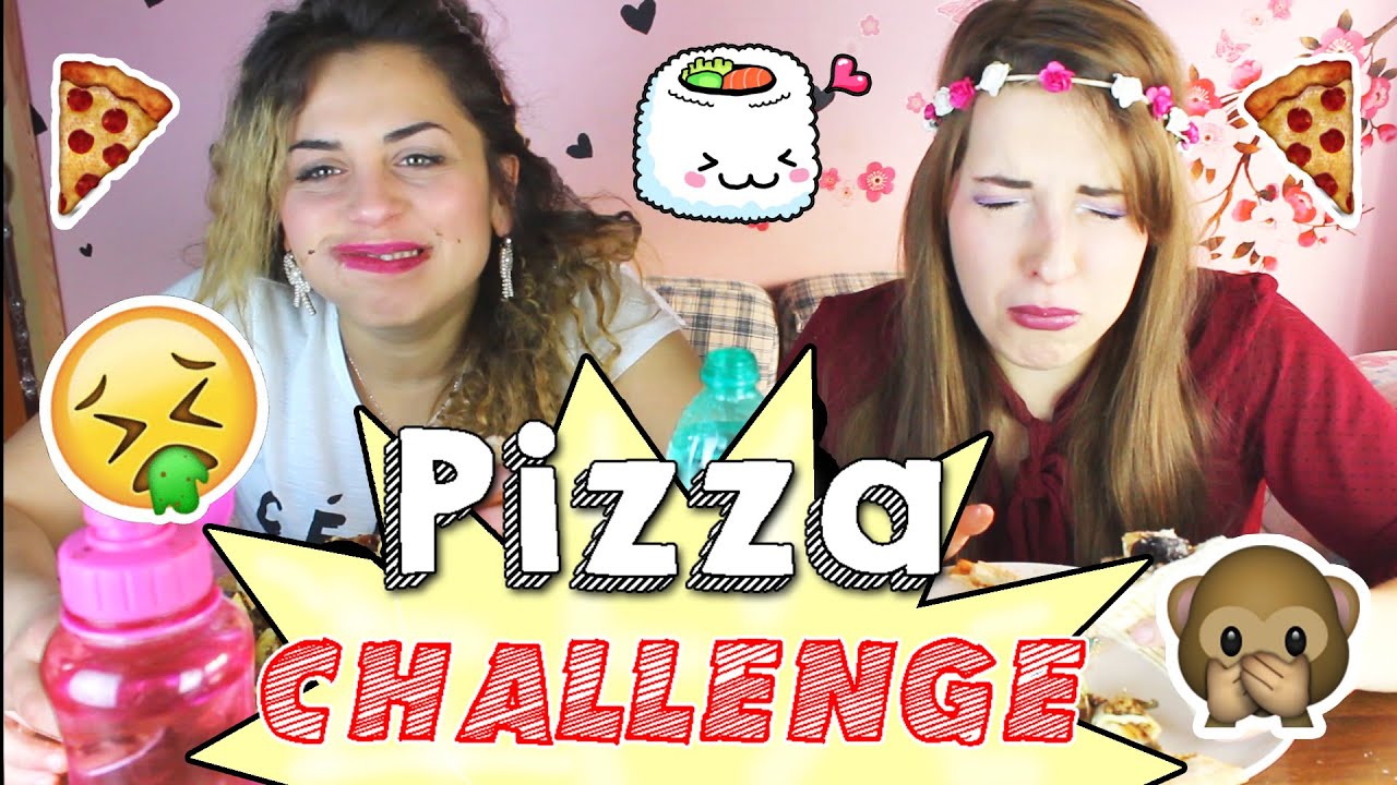 PIZZA CHALLENGE! Sfido mia SORELLA! Pizza con SUSHI!!