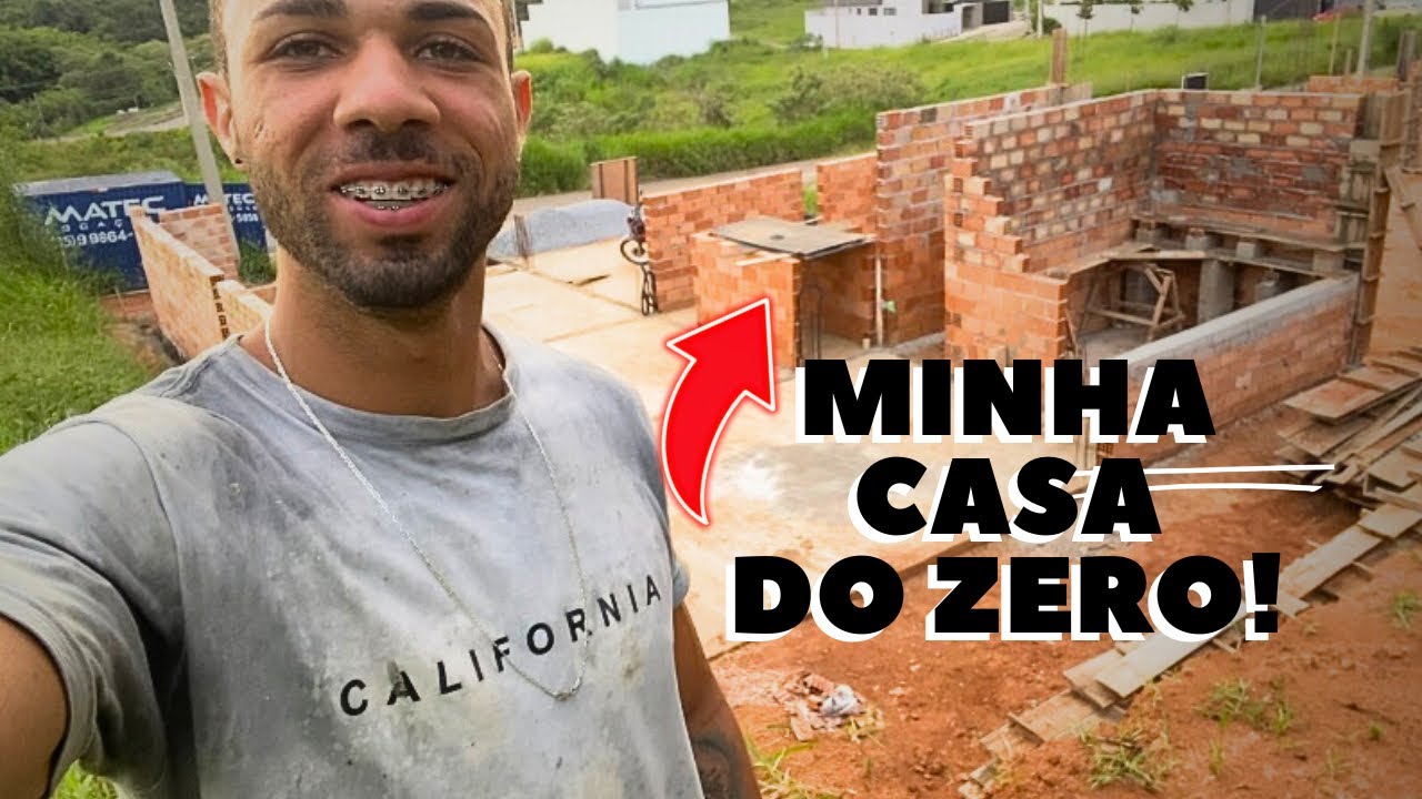 Concretagem de Pilares e Avanço da Alvenaria na Obra-Construindo minha casa do zero ! 