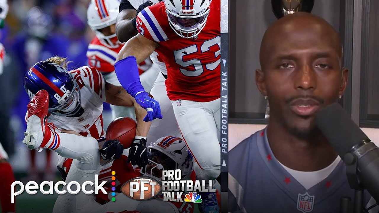 Giants&rsquo; Gunner Olszewski takes huge hit from Pats&rsquo; Christian Elliss | Pro Football Talk | NFL on NBC