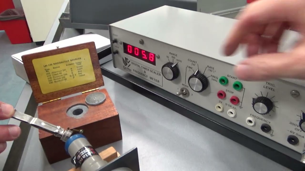 radioactiviteit meten met Geiger-m&uuml;ller teller