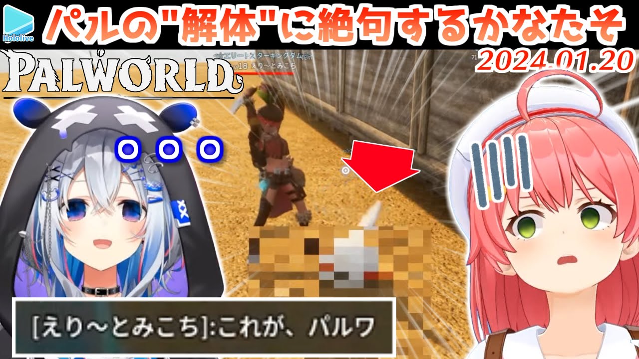 新設ホロ鯖パルワールド･本日のここすき【2024.01.20/ホロライブ切り抜き】