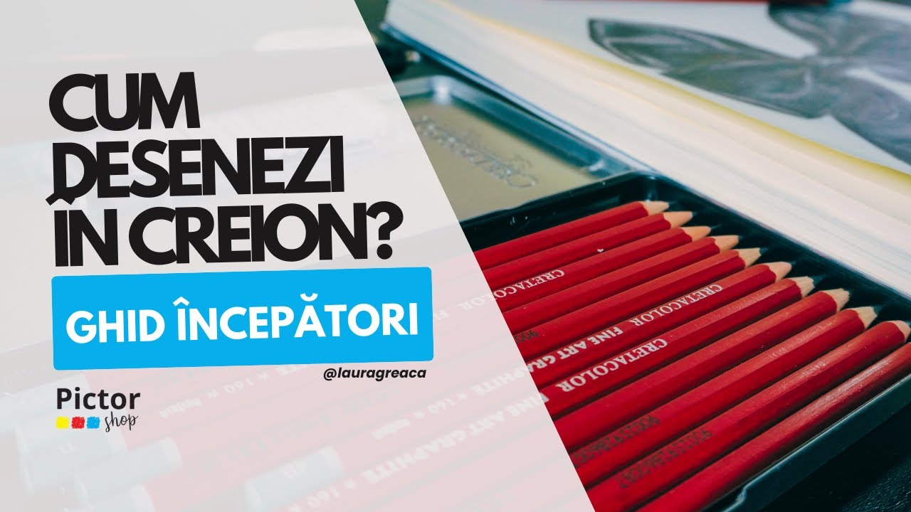 Desen în creion ✏️ Ghid complet pentru începători 🎀🎨