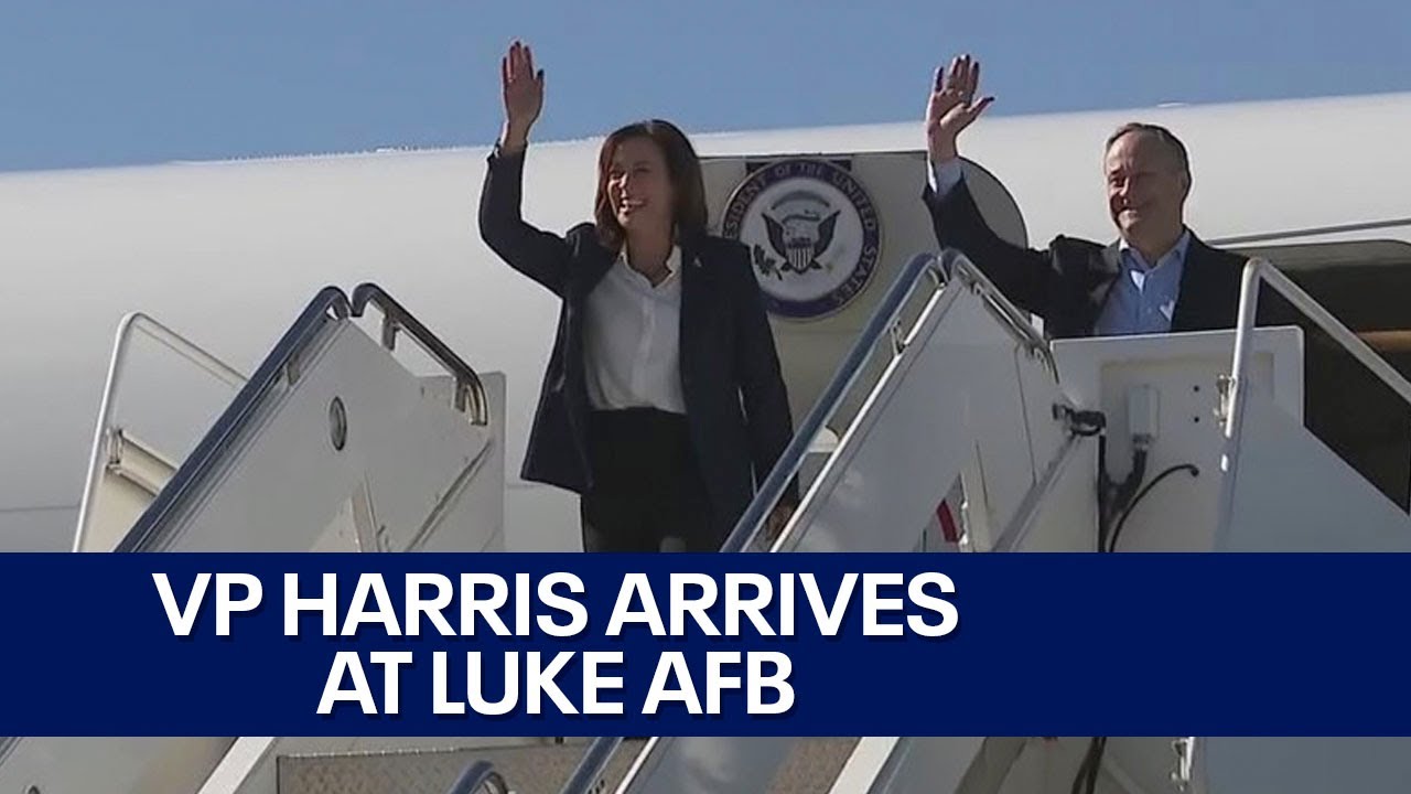 Vice President Kamala Harris arrives at Luke Air Force Base