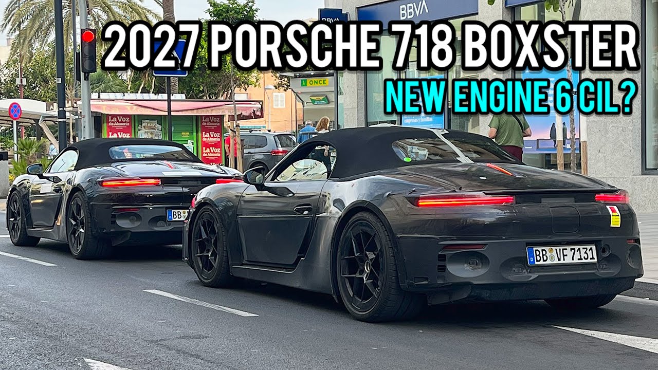 SPIED TESTING 2027 PORSCHE 718 BOXSTER EV! (*6 CILINDROS?*)