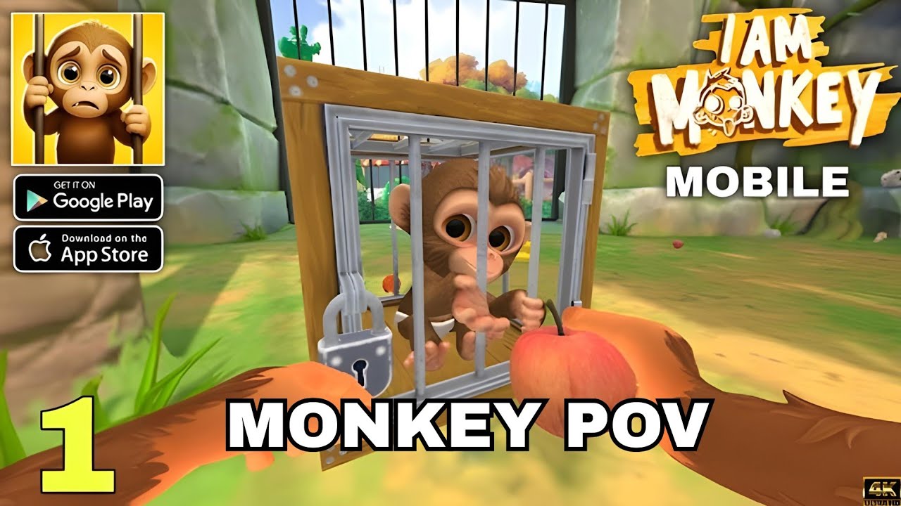 I Am Monkey Gameplay (Android) | Funny Prison Escape Simulation