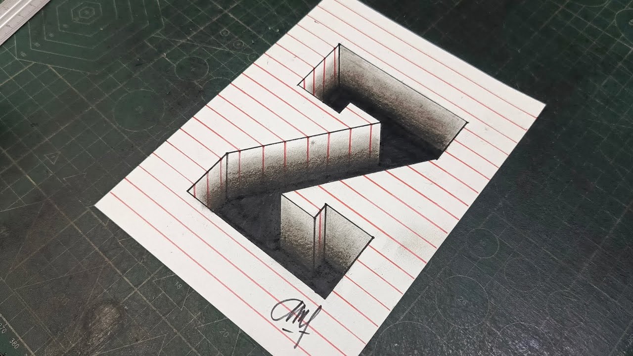 Cara Menggambar 3 Dimensi Huruf "Z"