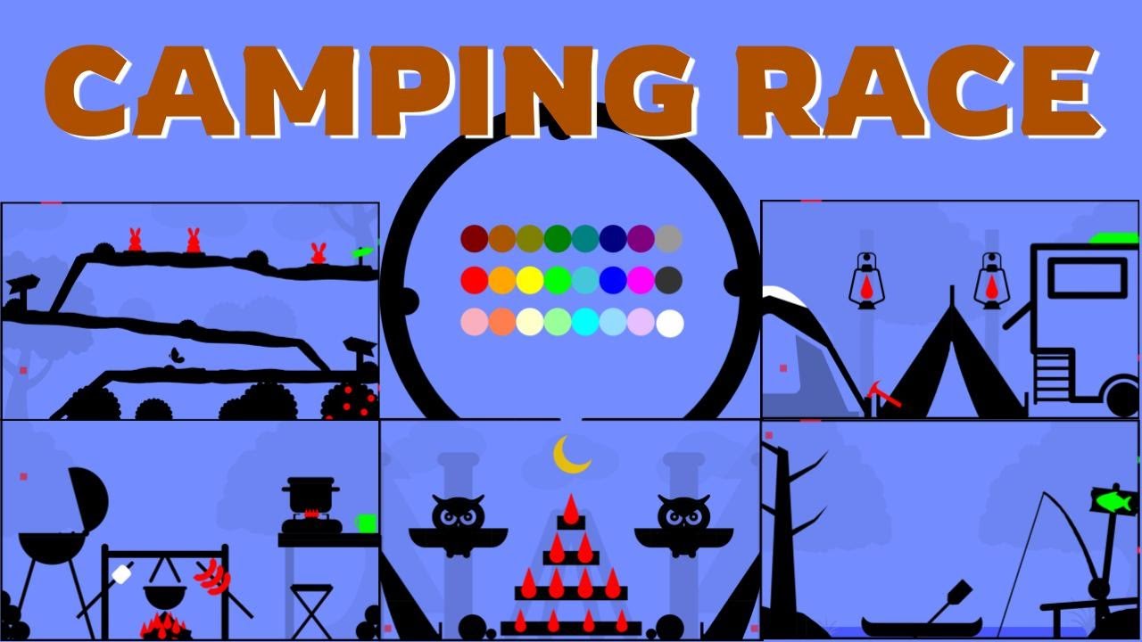 24 Marble Race EP. 42: Camping Race (by Algodoo)