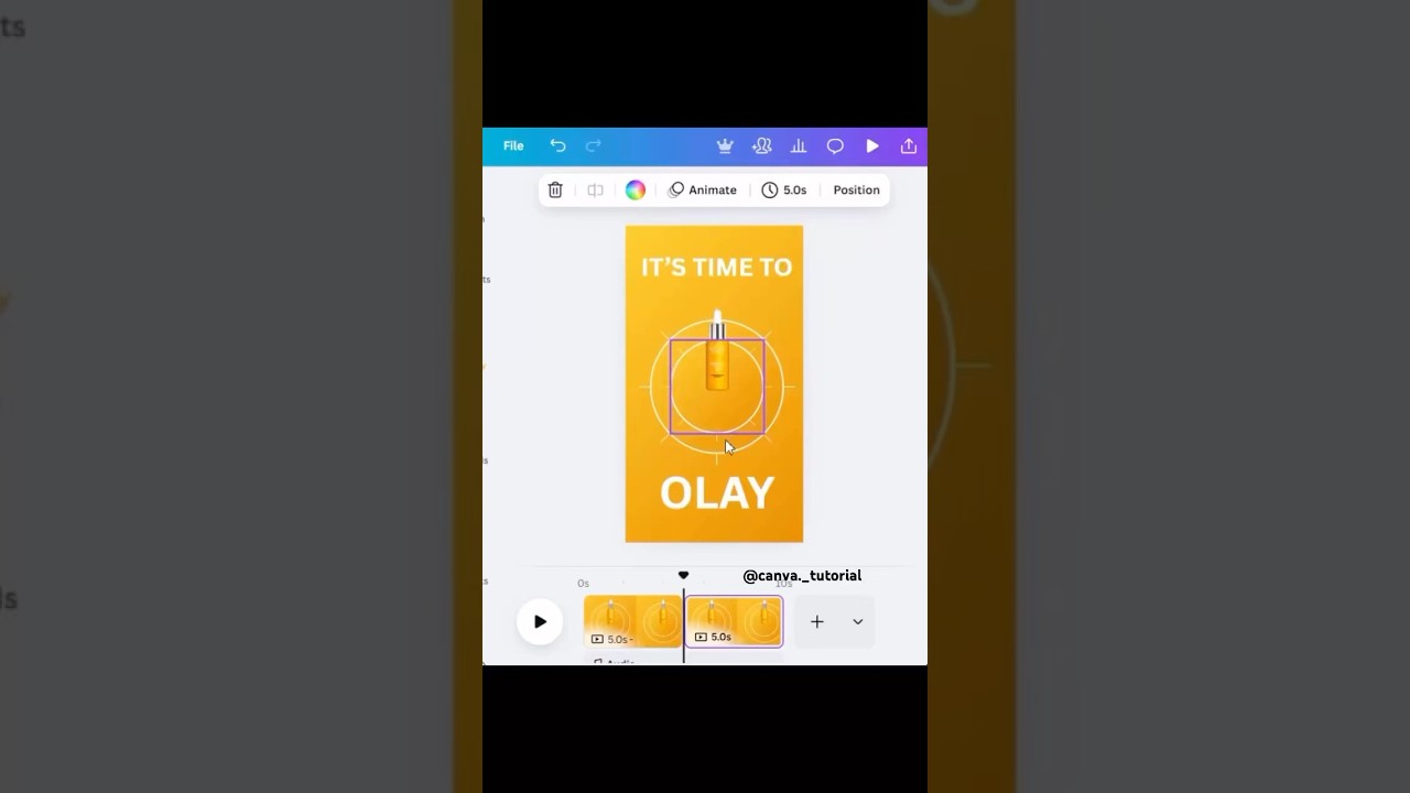 Beauty product canva animation 