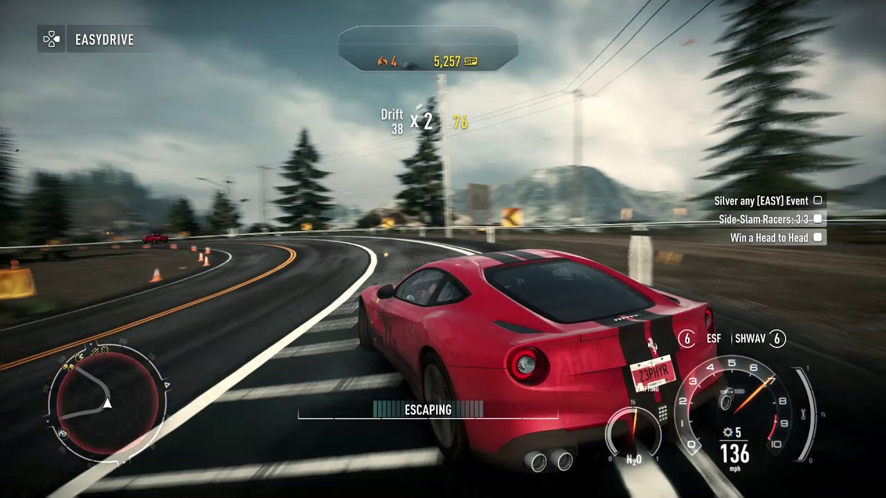 NEED FOR SPEED RIVALS/Ferrari F12 Berlinetta vs The Cops,Insane Police Chase