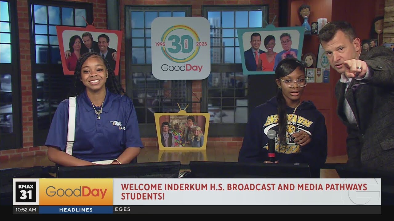Inderkum High broadcast students pay a visit to Good Day
