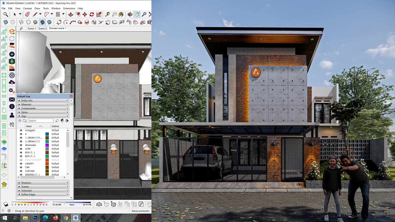 TUTORIAL RENDER ENSCAPE SKETCHUP
