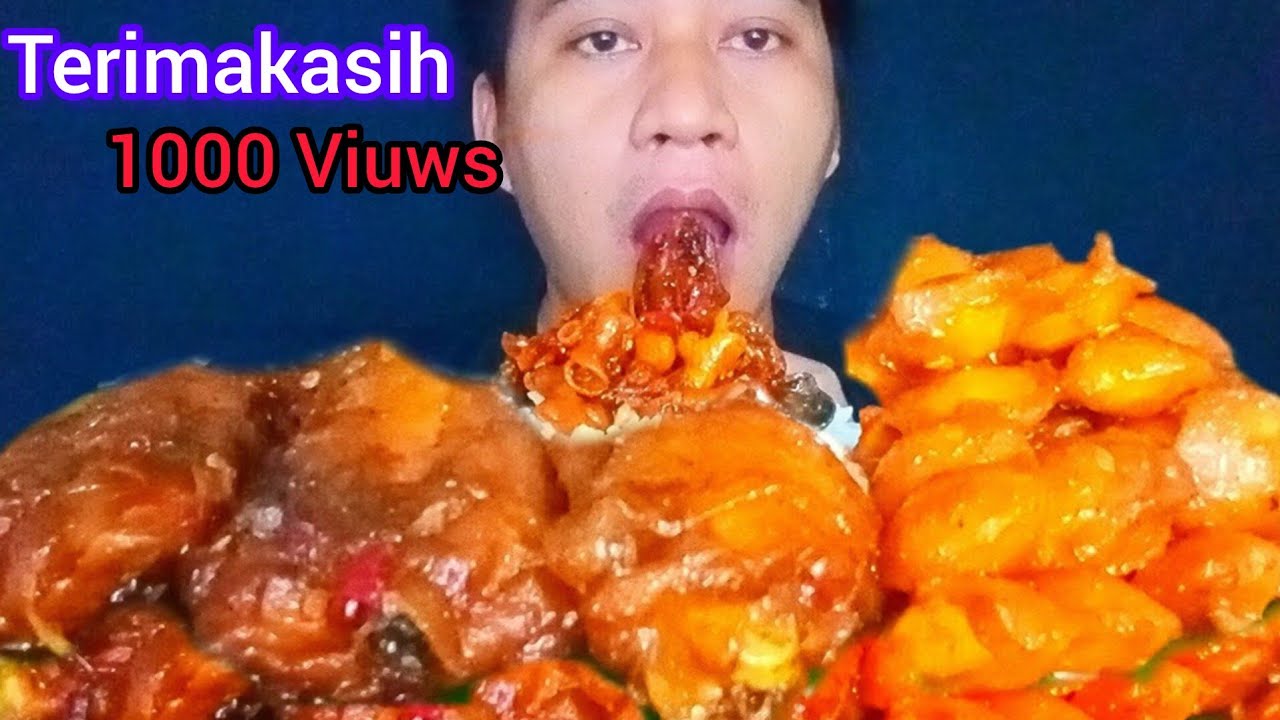 ASMR ‼️ Menu Mantap Bikin Nafsu Ayam Kecap Jamur  Pete Mukbang Ala Anak Kampung