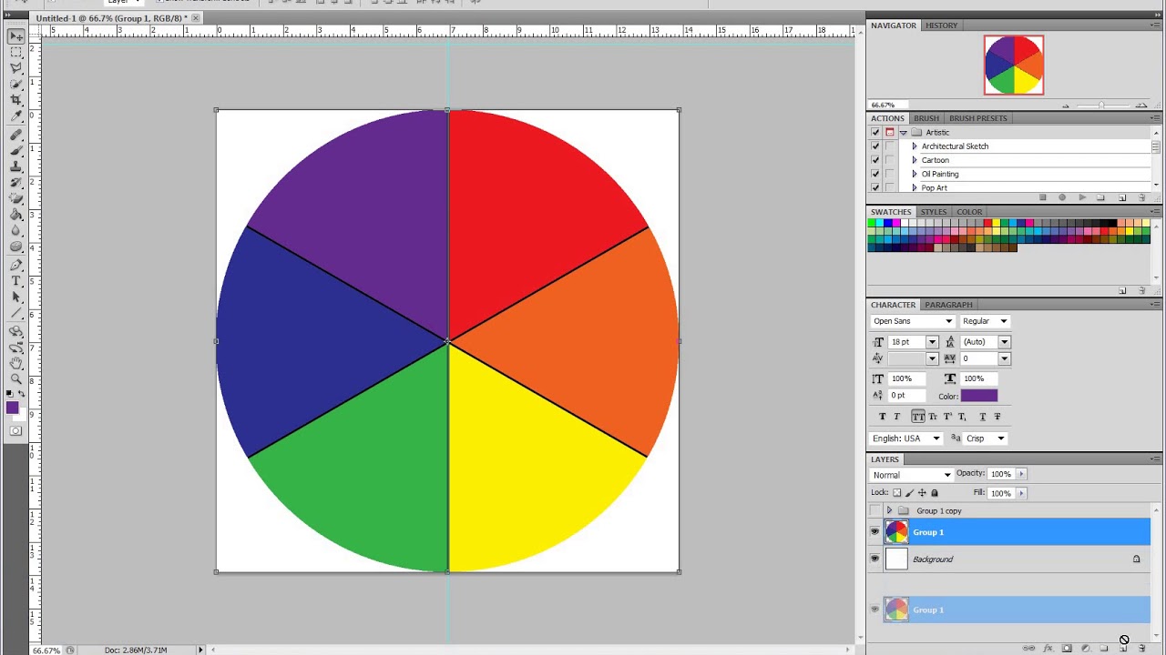 Lesson 20 How to Create a Color Pie Chart in Photoshop