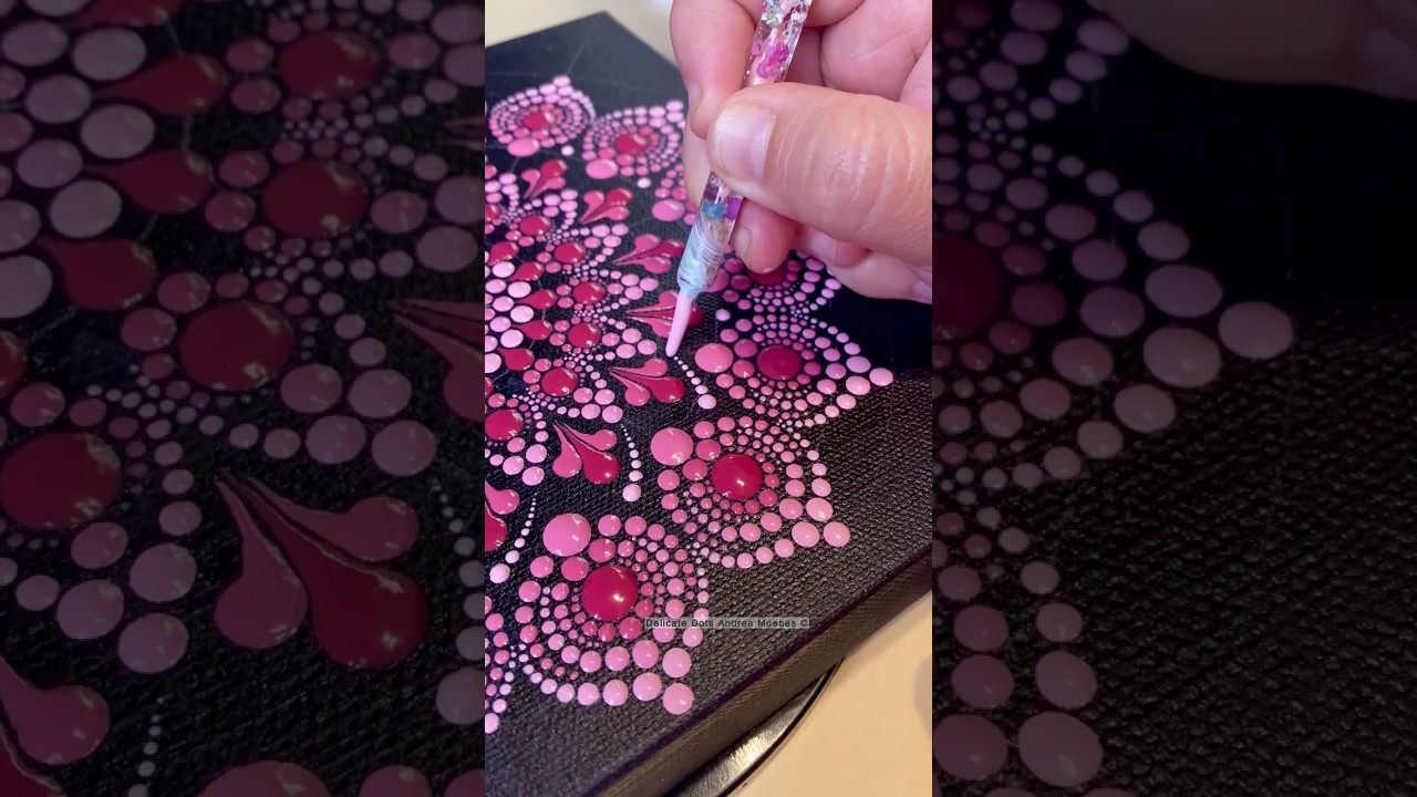 Урок по созданию мандалы из точек на холсте #dotart #mandala #art #craft #artsandcrafts #howto #d...