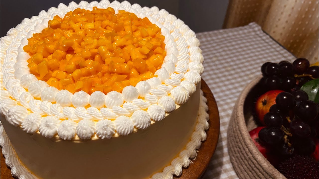 Japanese mango cake 🥭| Cocoa moa bakes 