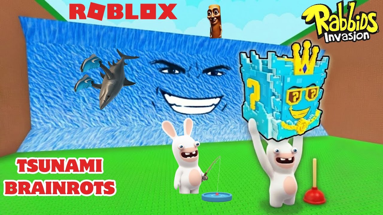 RABBIDS ROBLOX TSUNAMI BRAINROTS #live #trending #youtubeshorts #roblox