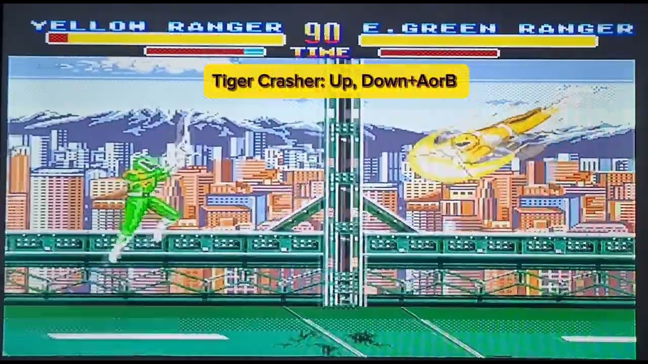 Yellow Ranger's Special Moves - MMPR Sega Genesis