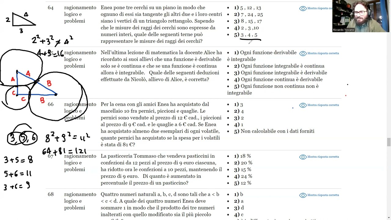 Maggio 2024 | Logica n° 64 | Enea pone tre cerchi su un piano in modo che ognuno di essi sia tangen…