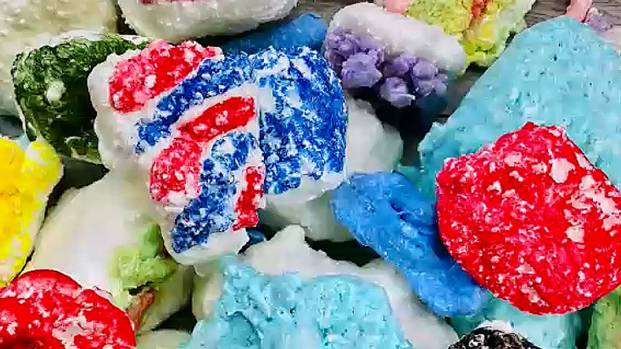 ASMR SOAP - Microwave soap hand crushing, Microwave soaps, how to make fluffy soaps in microwave