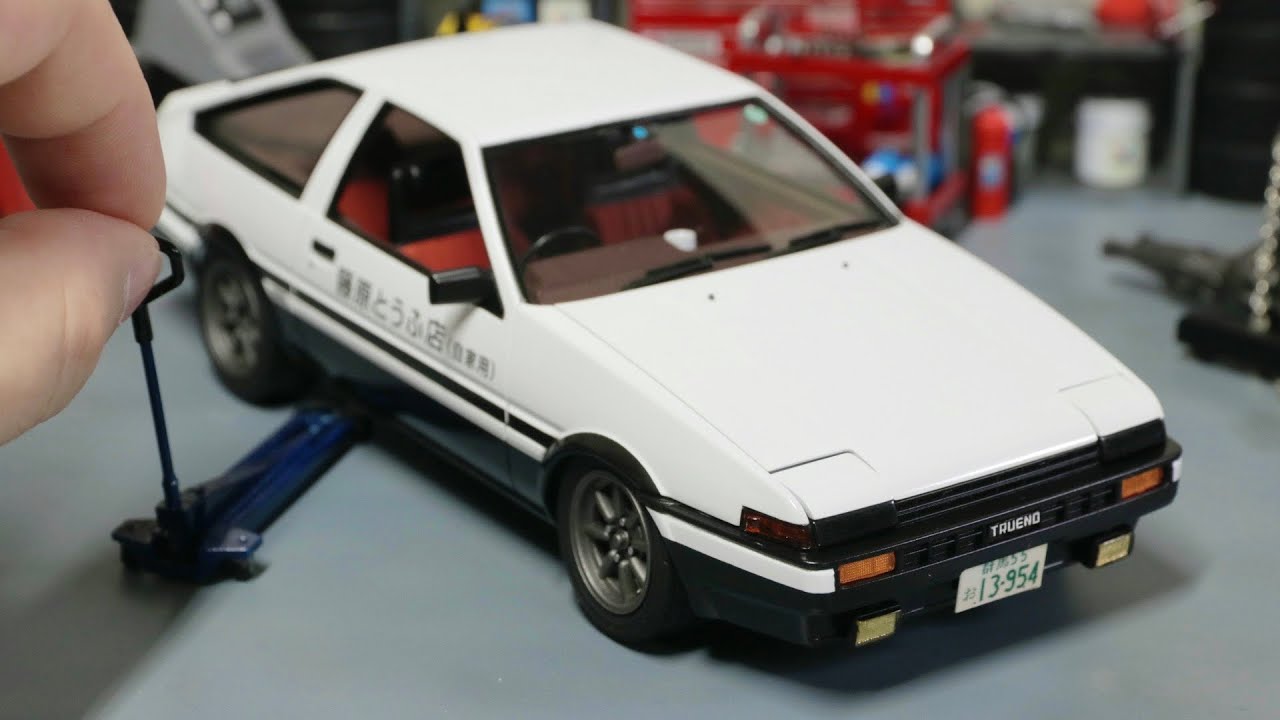 Initial D Toyota AE86 Trueno 1/24 Scale Replica Model Car Full Build (Aoshima)