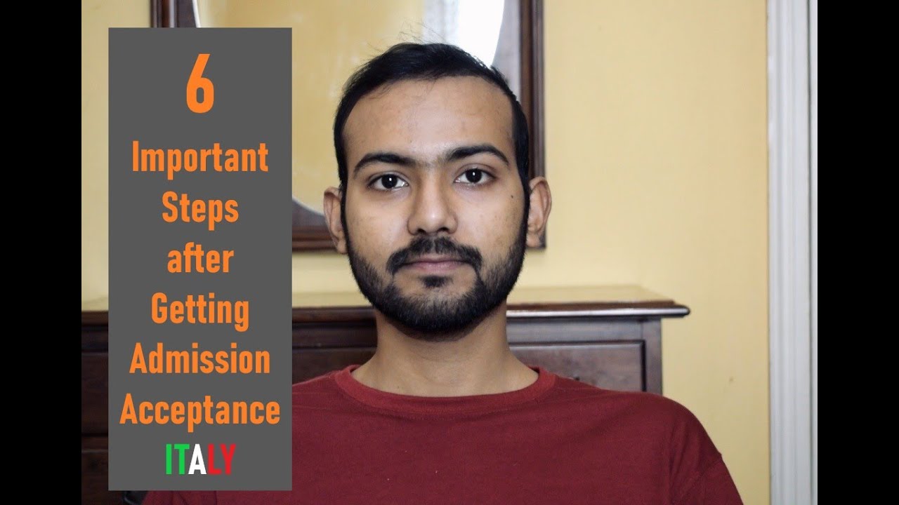 IMPORANT STEPS after Admission Acceptance | Study in Italy 2022/23