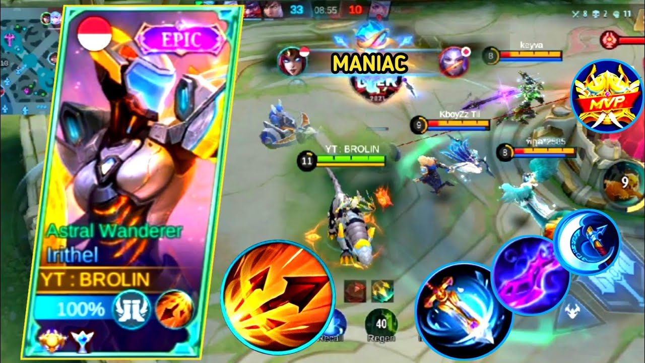 IRITHEL USER SPELL INSPIRE & BEST BUILD CRITICAL DAMAGE | BUILD TOP 1 GLOBAL IRITHEL ~MOBILE LEGENDS
