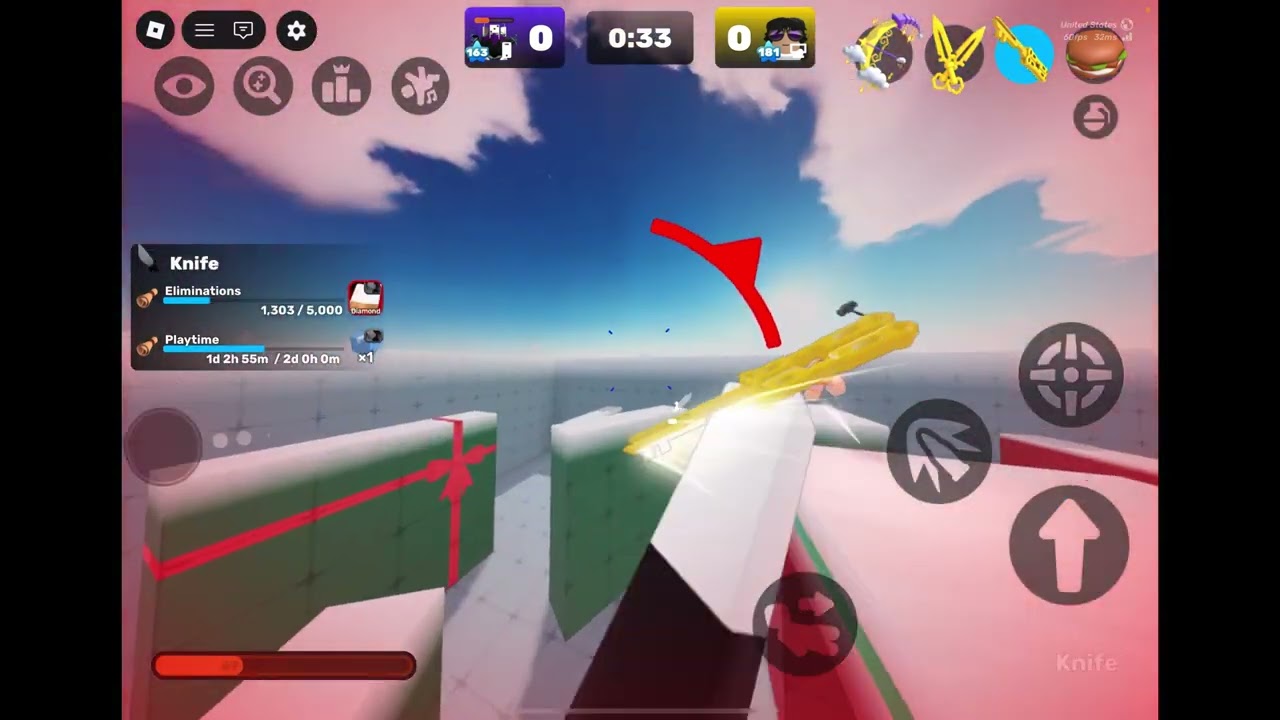 Knife backstab part2! Roblox Rivals￼