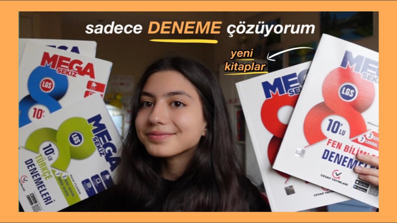 sadece DENEME çözdüm // lgs ders çalışma günlüğüm // yeni kitaplarım 🍊