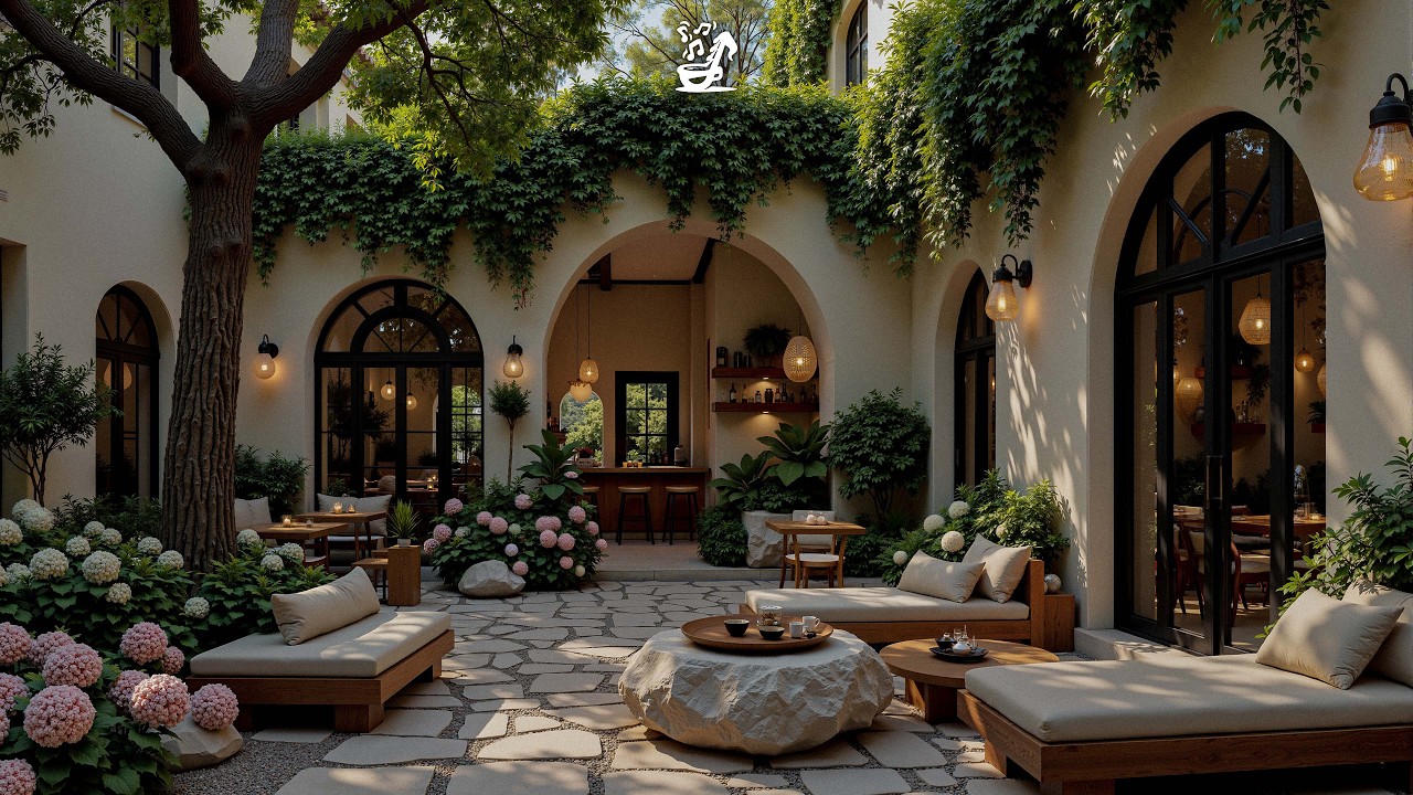 Tranquil Jazz Music Playlist 🍃 Courtyard Café Jazz & Warm Afternoon Coffee | Soft Jazz for Relax