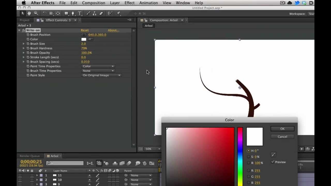 Efecto de crecimiento en After Effects