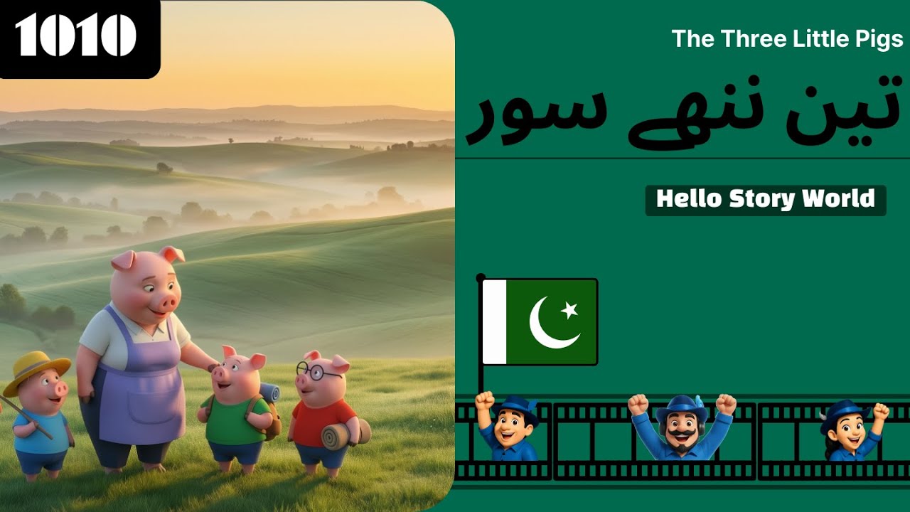 🇵🇰 تین ننھے سور (The Three Little Pigs) | پریوں کی کہانی (Fairy Tale) | Urdu, 1010-U1