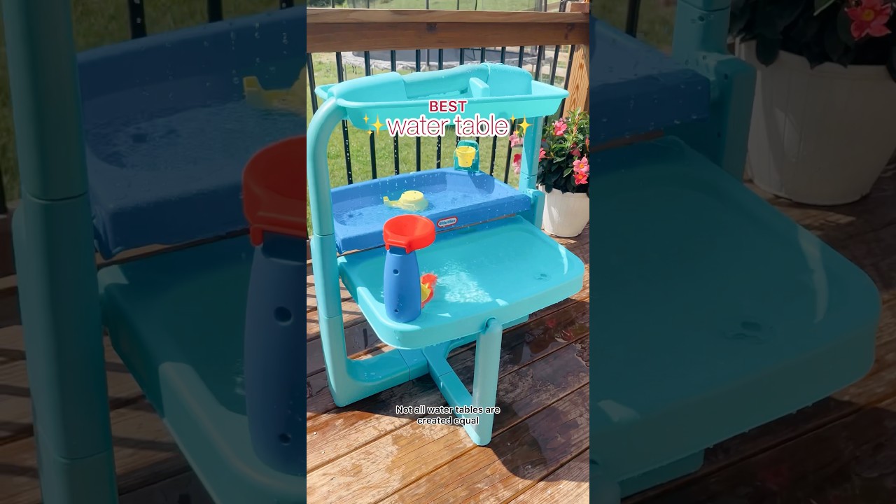 Foldable water table is linked in my Amazon Storefront (in my bio) under &ldquo;Splash Pad + Water Table&rdquo;