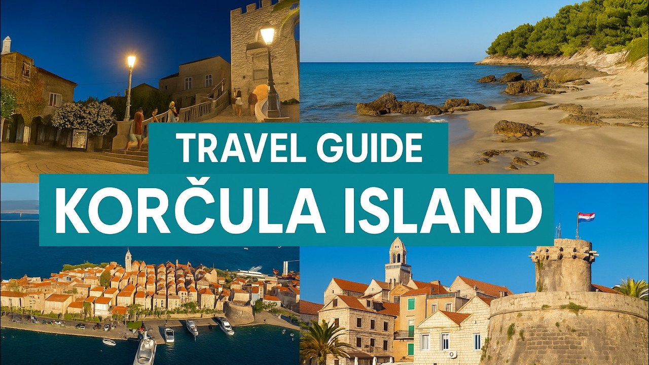 Voiceover guide to Korcula Island, the Adriatic Sea in Croatia