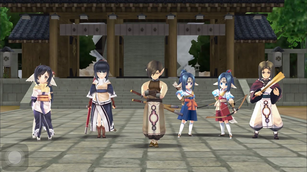 Utawarerumono lost flag family battle (Kuon, Haku, Oboro, Yuzuha, Dorii & Guraa)