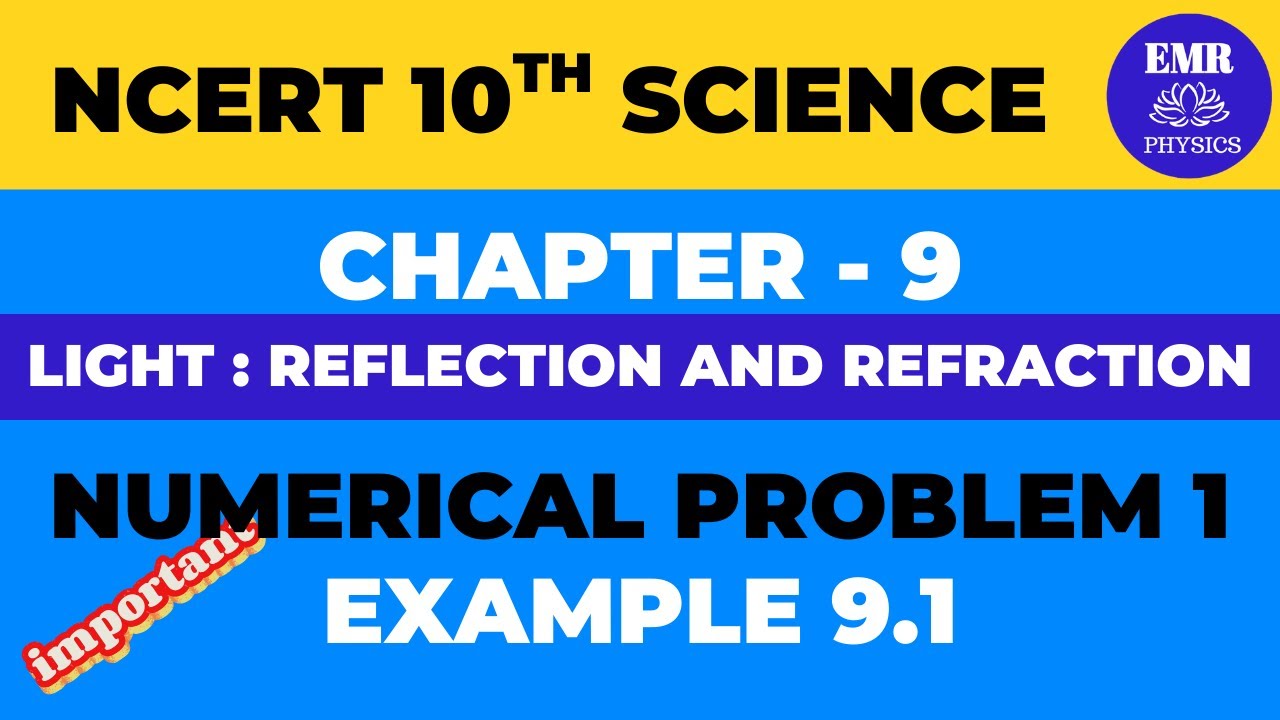 NCERT 1Oth Science | Chapter 9 Light Reflection and Refraction | Example 9.1