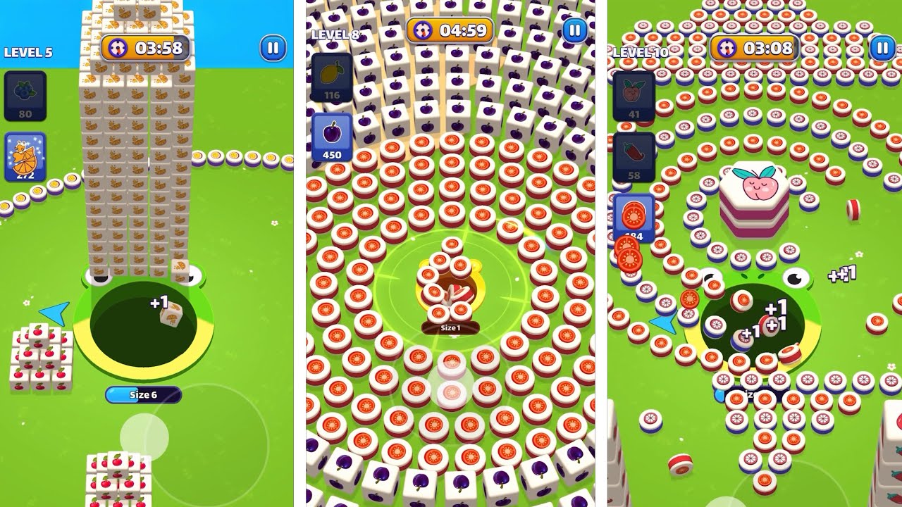 Tiles in Hole: Black Hole Gameplay Levels 1-10 
