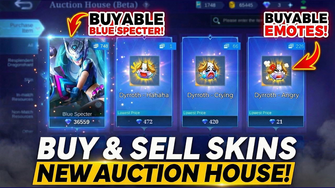 NEW AUCTION HOUSE IS HERE | BUY & SELL DYRROTH EMOTES + SKINS