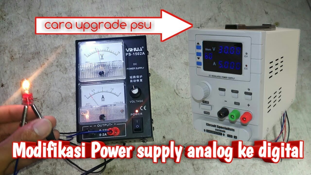 Cara merubah dan memodifikasi psu power suply variable analog menjadi psu digital