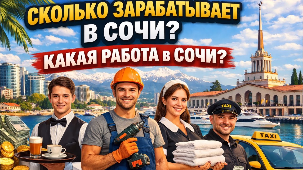 Сколько зарабатывают в Сочи? Есть ли работа в Сочи ?